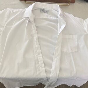 Elegant White Button-Down Shirt for Men